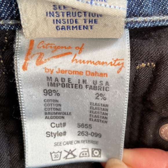 Women’s Citizens of Humanity Jeans Amber # 263, Size 26 Stretch - Picture 10 of 14